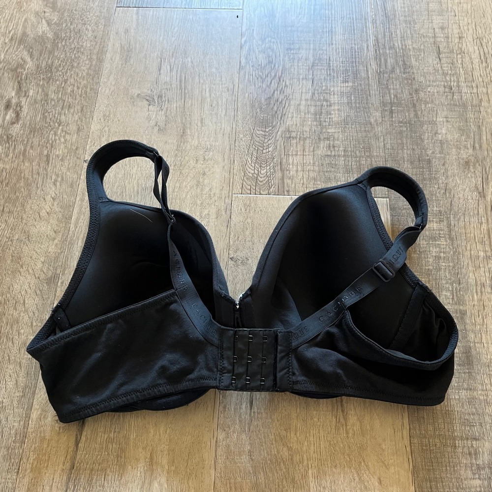Cacique Black Lightly Lined Full Coverage Underwire‎ Cotton Bra 42C 5202 - Picture 2 of 6